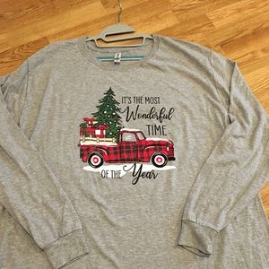 It’s the Most Wonderful Time of the Year long sleeve gray t-shirt. Size 3x